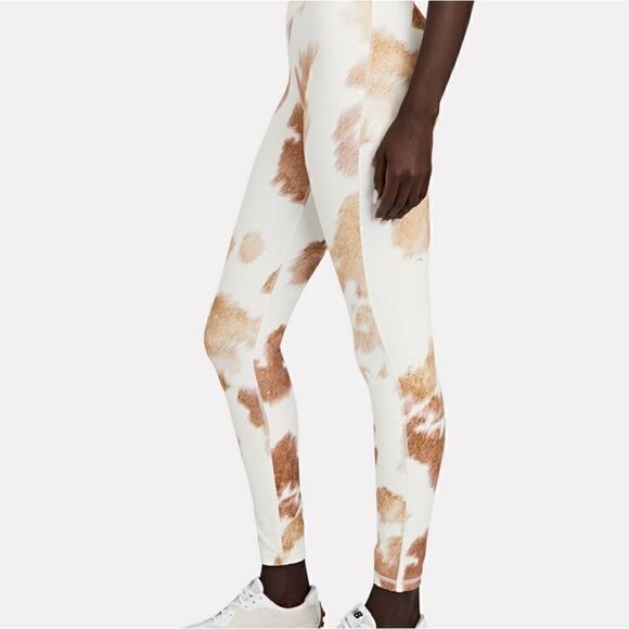NWT🏷️We Wore What Medium Vshaped Cowhide Leggings Beige Multi - Picture 4 of 7